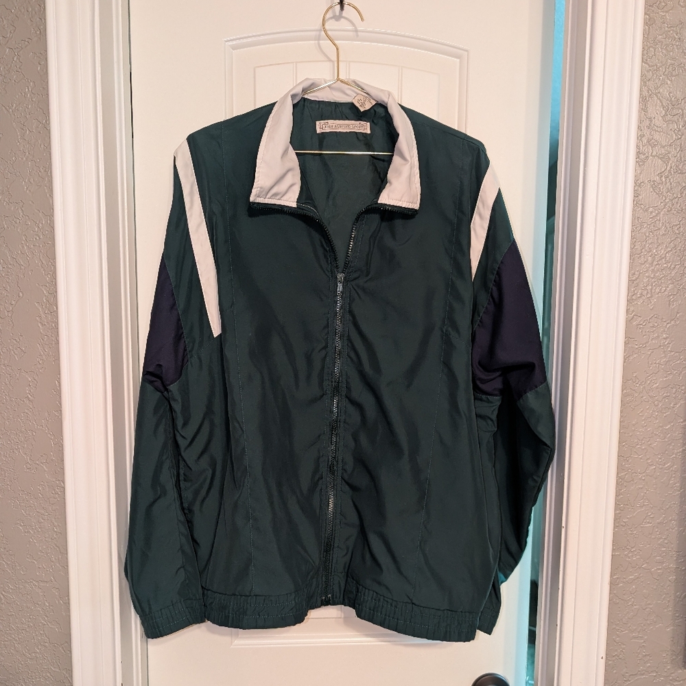 Vintage John Ashford Zip-front sport jacket with colorblock design, Size Medium - Picture 3 of 9